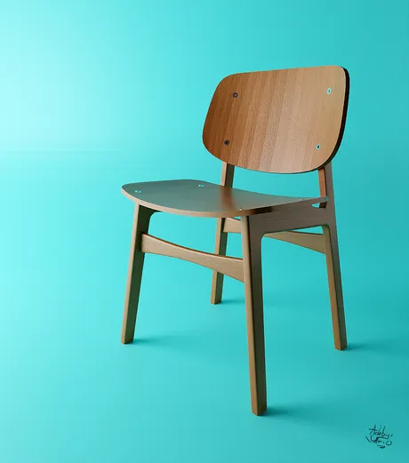 3d chair rendering