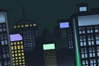 simple city background clip art, color study thumbnail