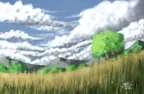 Imaginary Grass land painting...tap to see process thumbnail