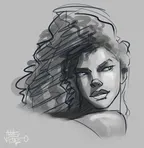 Greyscale sketch painting day 2 thumbnail