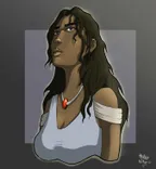 painting of a lady with sad story of how i lost all my files and paintings. thumbnail