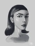 female grey scale study thumbnail