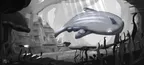 Quick Blue whale Greyscale Concept art thumbnail